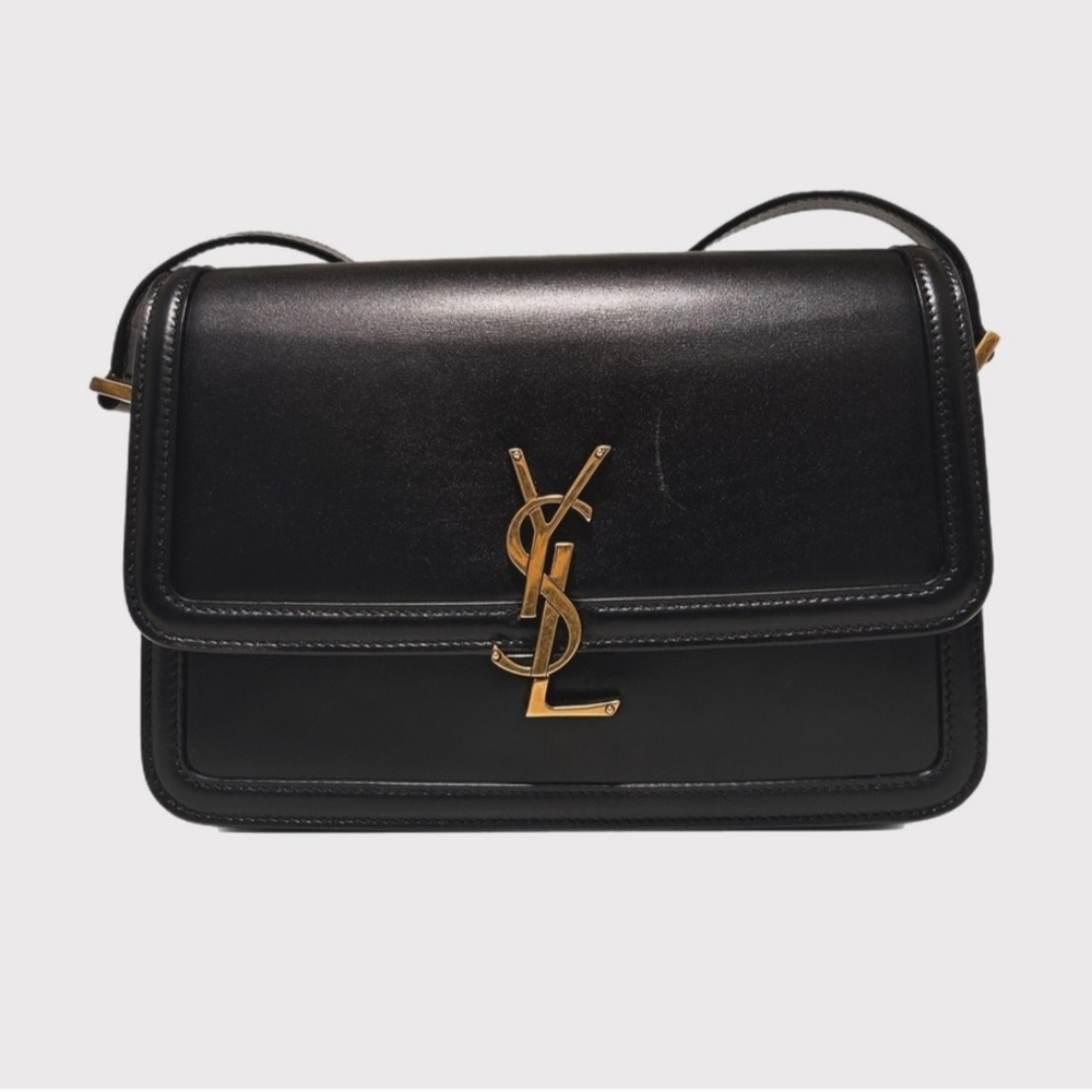 2️⃣2️⃣0️⃣0️⃣ Yves Saint Laurent YSL Medium Solferino Black Leather Cross… - Picture 2 of 11